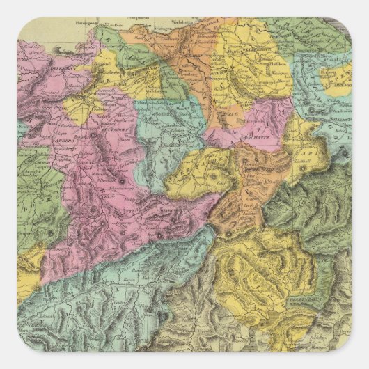 Zwitserland 6 vierkante sticker (Voorkant)