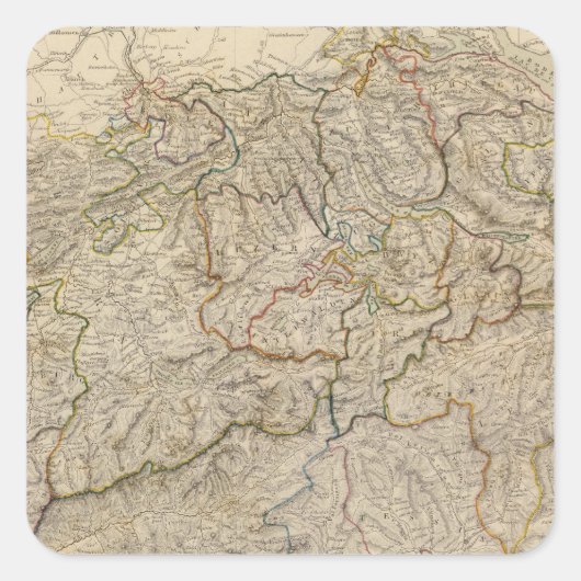 Zwitserland 7 vierkante sticker (Voorkant)