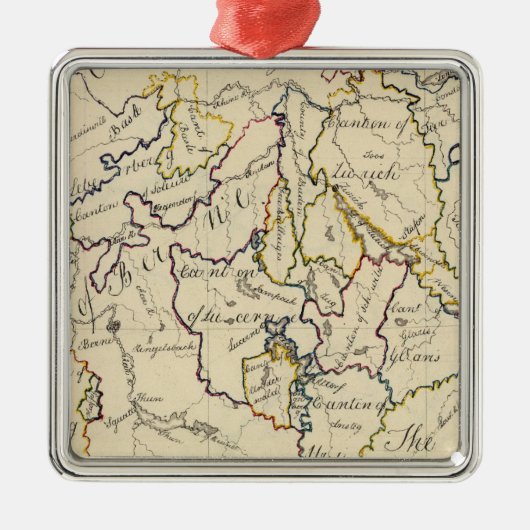 Zwitserland 9 metalen ornament (Voorkant)