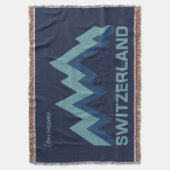 ZWITSERLAND, aangepaste deken voor gooien (Voorkant Verticaal)