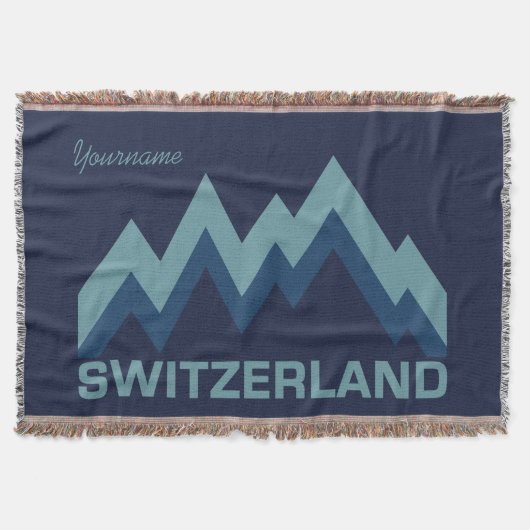 ZWITSERLAND, aangepaste deken voor gooien (Voorkant)