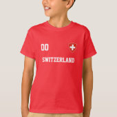 Zwitserland Aangepaste naam en nummer Football T-shirt (Voorkant)