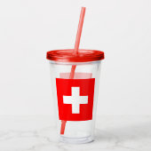 Zwitserland Acryl Drinkbeker (Achterkant)