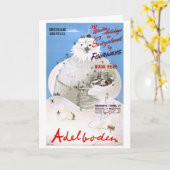 Zwitserland Adelboden Vintage Travel Poster Kaart (Gele Bloem)