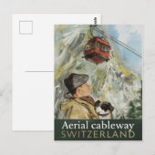  Zwitserland Aerial Cableway Travel Briefkaart (Voorkant / Achterkant)