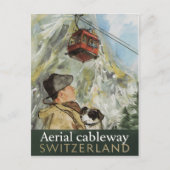  Zwitserland Aerial Cableway Travel Briefkaart (Voorkant)