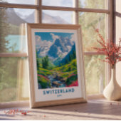 Zwitserland Alpen Reizen Print Poster Wandkunst