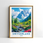 Zwitserland Alpen Reizen Print Poster Wandkunst<br><div class="desc">Omarm de adembenemende majesteit van de Zwitserse Alpen met deze boeiende reisposter, die prachtig het prachtige alpenlandschap vastlegt. De Alpen, bekend om hun torenhoge pieken en ongerepte schoonheid, zijn een paradijs voor zowel natuur liefhebbers als avonturiers. Dit poster toont het serene en schilderachtige landschap van de Zwitserse Alpen, met besneeuwde...</div>