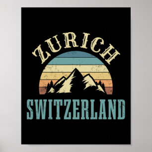 Zwitserland Alpen Skiën Zwitserse Bergen Liefhebbe Poster