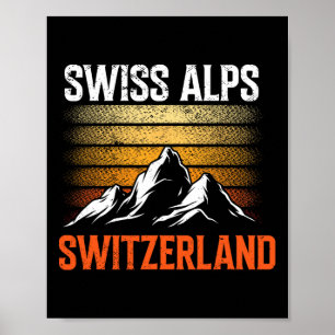Zwitserland Alpen Skigebergte Zwitsers SO Poster