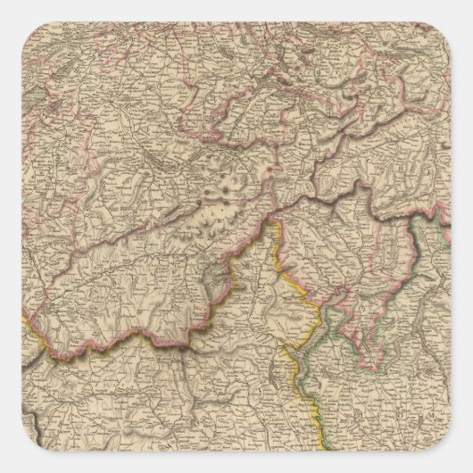 Zwitserland, Alpen Vierkante Sticker (Voorkant)