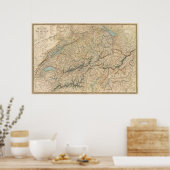 Zwitserland Atlas Map 2 Poster (Keuken)