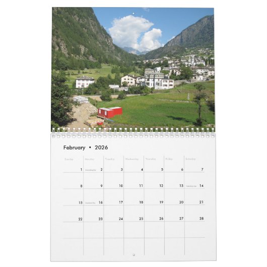 Zwitserland bergt Alp 2022 Agenda Kalender (Feb 2026)
