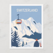 Zwitserland Beroemde Reisplaats Illustratie Briefkaart (Voorkant)