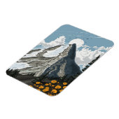 Zwitserland besneeuwde berg magneet (Linkerzijde)