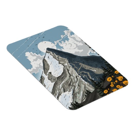Zwitserland besneeuwde berg magneet (Rechterzijde)