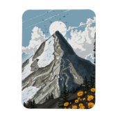 Zwitserland besneeuwde berg magneet (Verticaal)
