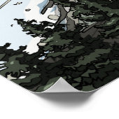 Zwitserland besneeuwde berg poster (Hoek)