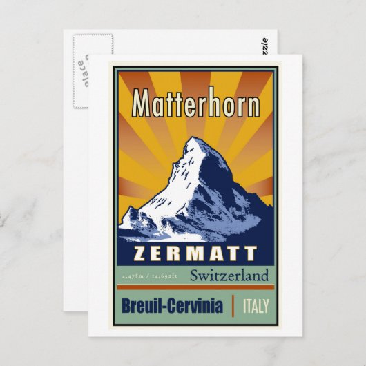 Zwitserland Briefkaart (Voorkant / Achterkant)