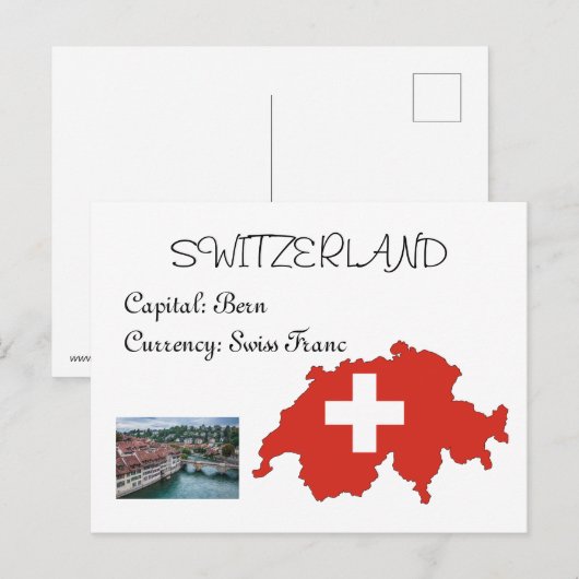 Zwitserland Briefkaart (Voorkant / Achterkant)