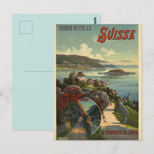 Zwitserland Briefkaart reisposter (Voorkant / Achterkant)