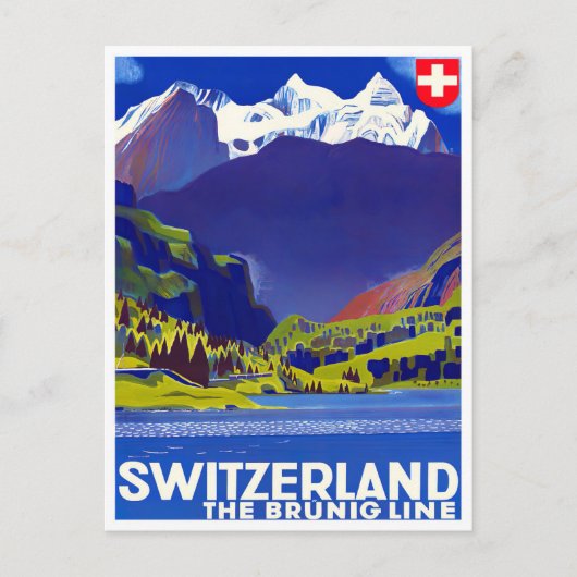 Zwitserland Briefkaart van vintage (Voorkant)