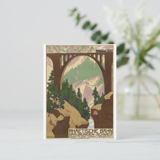 Zwitserland Briefkaart voor treinreizen (Staand voorkant)