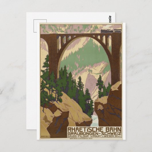 Zwitserland Briefkaart voor treinreizen (Voorkant / Achterkant)