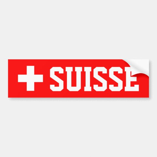 Zwitserland Bumpersticker (Voorkant)