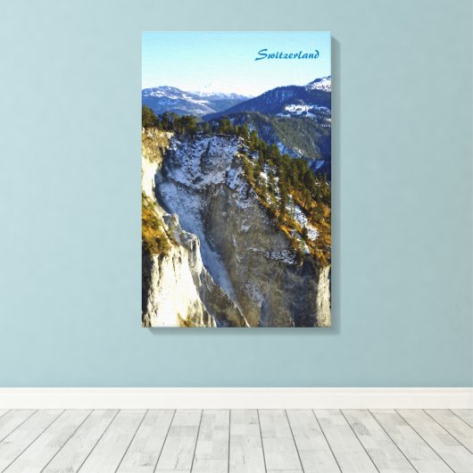 Zwitserland Canvas Afdruk (Insitu (Houten vloer))