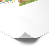 Zwitserland Cartoon Map Poster (Hoek)