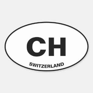 Zwitserland (CH) Euro Ovaal Sticker Ovaal bumper