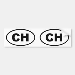 Zwitserland CH Europese ovaal Bumpersticker