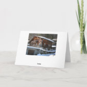 Zwitserland, Chalet in het dorp Feestdagen Kaart (Achterkant)