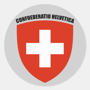 Zwitserland: Confoederatio Helvetica Ronde Sticker