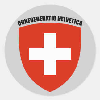 Zwitserland: Confoederatio Helvetica Ronde Sticker