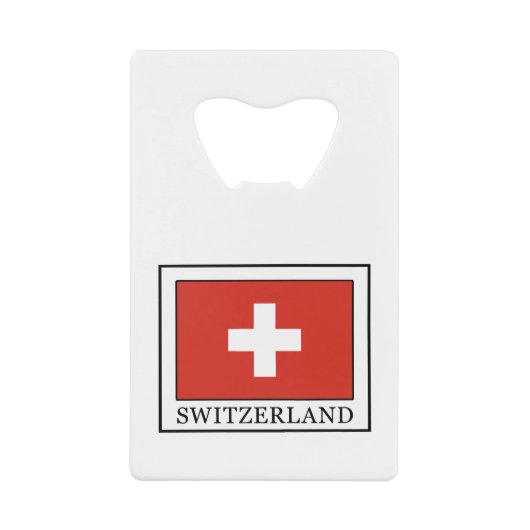 Zwitserland Creditkaart Flessenopener (Voorkant)