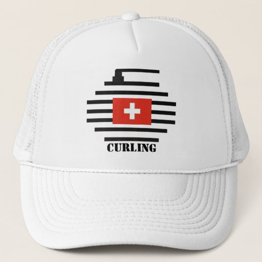 Zwitserland Curling Trucker Pet (Voorkant)