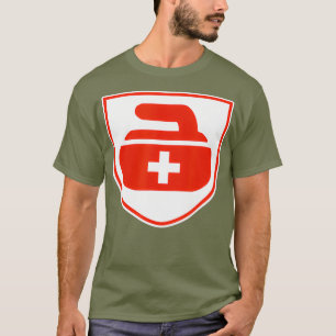 Zwitserland Curling Zwitserse vlag Stone Sports T-shirt