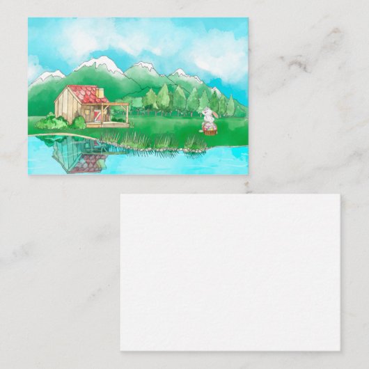 Zwitserland Cute Bunny Notitiekaartje (Voorkant / Achterkant)