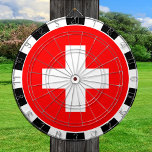 Zwitserland-dartboard en Zwitserse vlag/spelraad Dartbord<br><div class="desc">Dartboard: Zwitserland en Zwitserse vlagdonkers,  familiepleetjes - hou van mijn land,  zomergames,  feestdag,  vaders dag,  verjaardagsfeest,  universiteitsstudenten/sportfans</div>