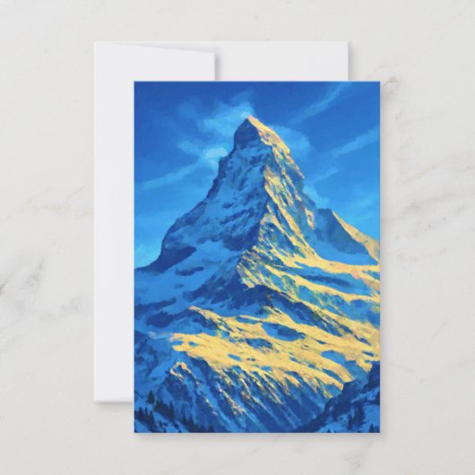 Zwitserland De Matterhorn Bedankkaart (Voorkant)