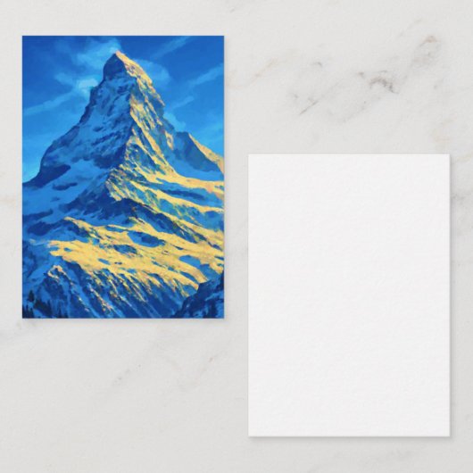 Zwitserland De Matterhorn Informatiekaartje (Voorkant / Achterkant)