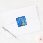 Zwitserland De Matterhorn Vierkante Sticker (Envelop)