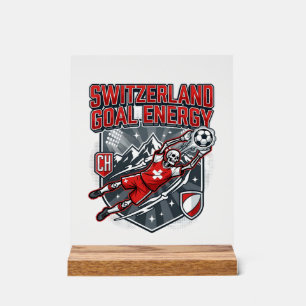 Zwitserland Doel Energie Skelet Aanvaller Naties B Acryl Bord