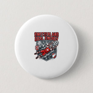 Zwitserland Doel Energie Skelet Aanvaller Naties B Ronde Button 5,7 Cm
