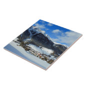 Zwitserland dorp in de bergvallei tegeltje (Zijkant)