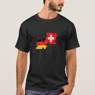 Zwitserland Duitsland Vlag Duits Zwitsers T-shirt