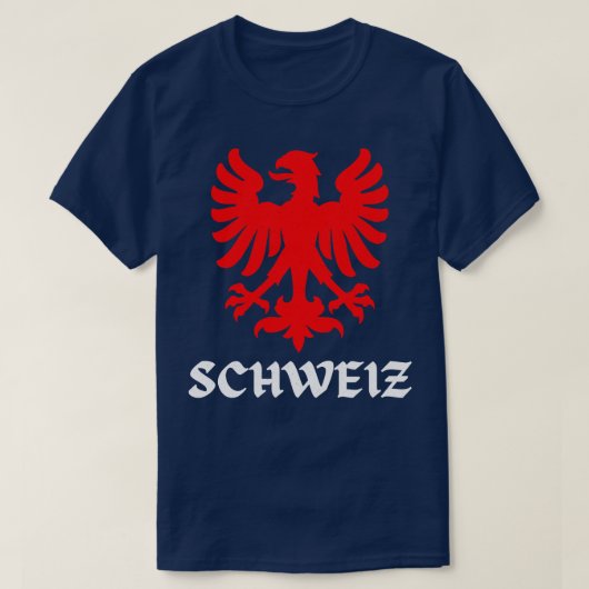 Zwitserland Eagle Swiss Flag Pride T-shirt (Design voorkant)