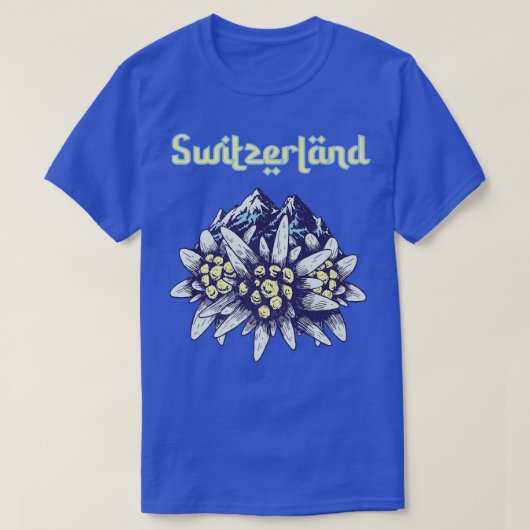 Zwitserland Edelweiss Alps Souvenir Mountain Hikin T-shirt (Design voorkant)